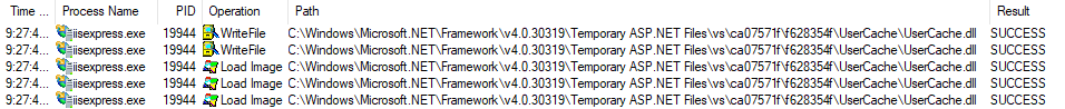 Successful writing and loading of a UserCache.dll within the UserCachePath